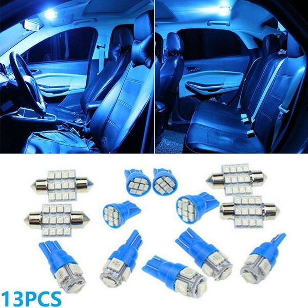 13pcs combo led lights interior package kit ice blue t10 dome map license plate lamp bulbs
13pcs combo led lights interior package kit ice blue t10 dome map license plate lamp bulbs
