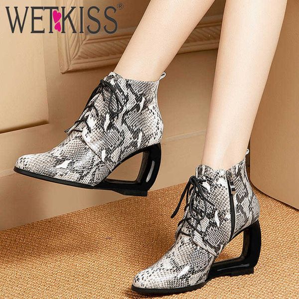 wetkiss strange style snake skin boots women cow leather ankle booties female shoes ladies round toe shoes spring 210630, Black
wetkiss strange style snake skin boots women cow leather ankle booties female shoes ladies round toe shoes spring 210630, Black