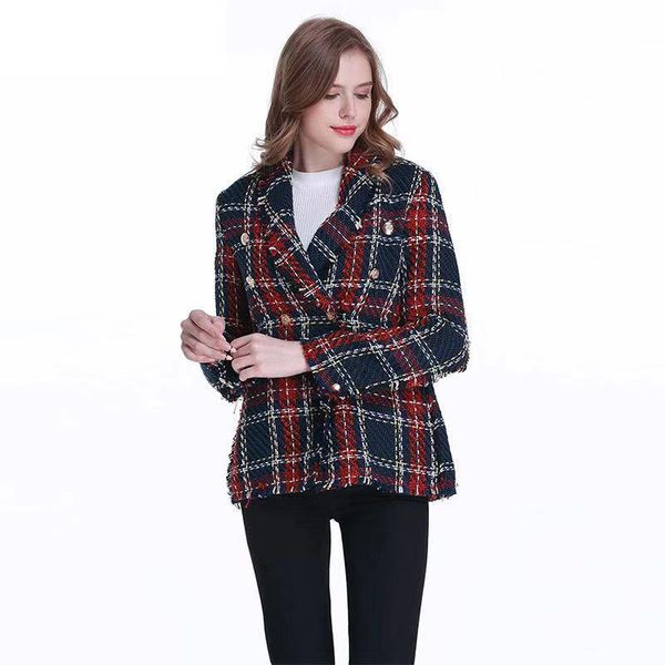 vintage casual red plaid blazer women fashion double breasted office ladies jacket coat notched collar long sleeve chic suits, White;black
vintage casual red plaid blazer women fashion double breasted office ladies jacket coat notched collar long sleeve chic suits, White;black