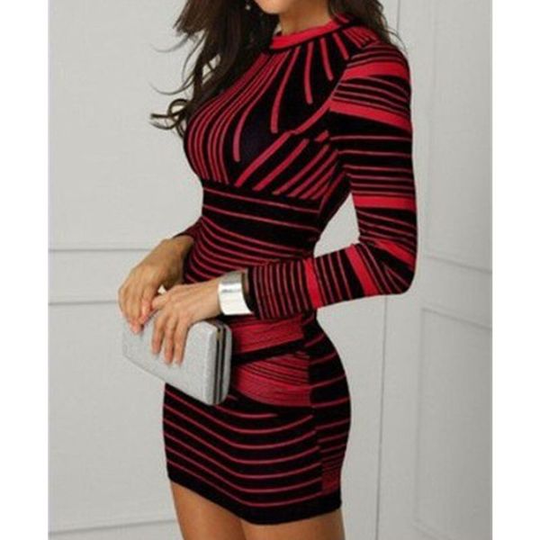 striped printing womens bodycon dress fashion trend crew neck long sleeve womens hips skirt new autumn female casual skinny dresses, Black;gray
striped printing womens bodycon dress fashion trend crew neck long sleeve womens hips skirt new autumn female casual skinny dresses, Black;gray