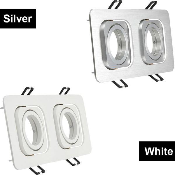 double head adjustable square downlight fitting recessed ceiling spot light socket frame fixture gu10 led bulb replaceable
double head adjustable square downlight fitting recessed ceiling spot light socket frame fixture gu10 led bulb replaceable