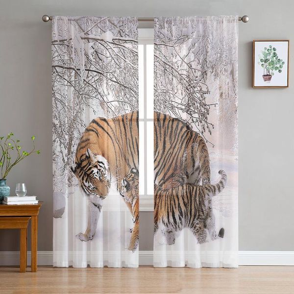 curtain & drapes wild animal tiger walking in the snow winter tulle window treatment sheer curtains for living room bedroom decoration
curtain & drapes wild animal tiger walking in the snow winter tulle window treatment sheer curtains for living room bedroom decoration