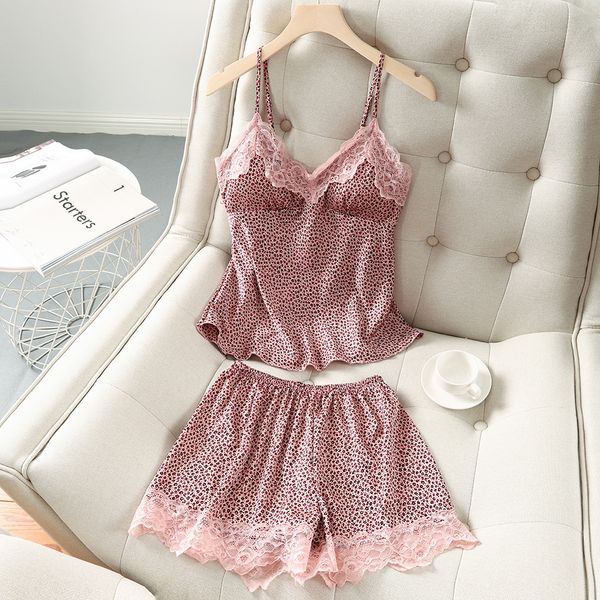 sleepwear leopard pajamas set faux silk women lace summer sleepwear sling and shorts satin lady pyjamas homewear lnze b5vn, Black;red
sleepwear leopard pajamas set faux silk women lace summer sleepwear sling and shorts satin lady pyjamas homewear lnze b5vn, Black;red