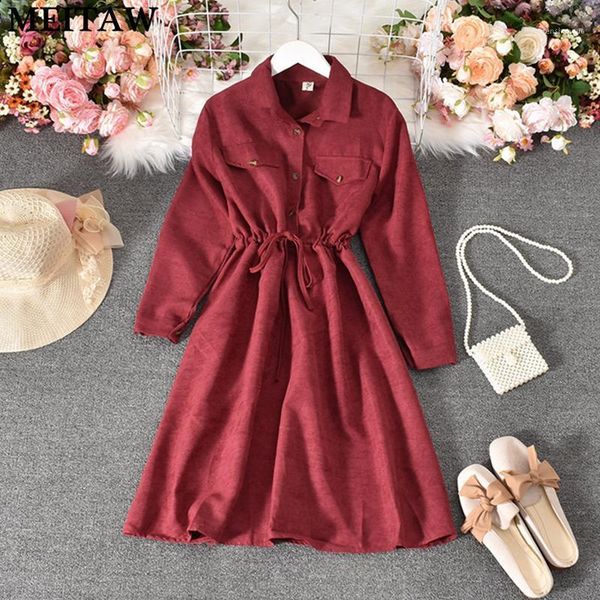 casual dresses vintage corduroy dress women 2021 long sleeve midi party button belted office vestidos plus size robe, Black;gray
casual dresses vintage corduroy dress women 2021 long sleeve midi party button belted office vestidos plus size robe, Black;gray
