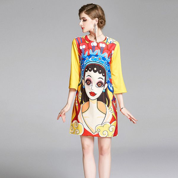 female runway spring dress will see neck size printed at knee time tharee quarter dressed party gthe, Black;gray
female runway spring dress will see neck size printed at knee time tharee quarter dressed party gthe, Black;gray