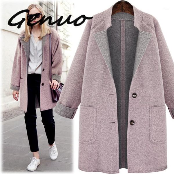 women's wool & blends autumn winter women coat plus size fashion loose single breasted pockets solid woolen for larger outerwear1, Black
women's wool & blends autumn winter women coat plus size fashion loose single breasted pockets solid woolen for larger outerwear1, Black