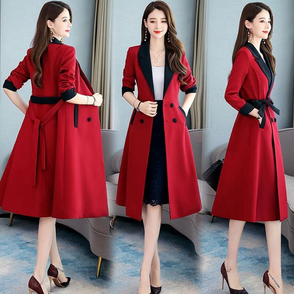 women's trench coats coat long women autumn 2021 early spring fashion large size double breasted windbreaker, Tan;black
women's trench coats coat long women autumn 2021 early spring fashion large size double breasted windbreaker, Tan;black