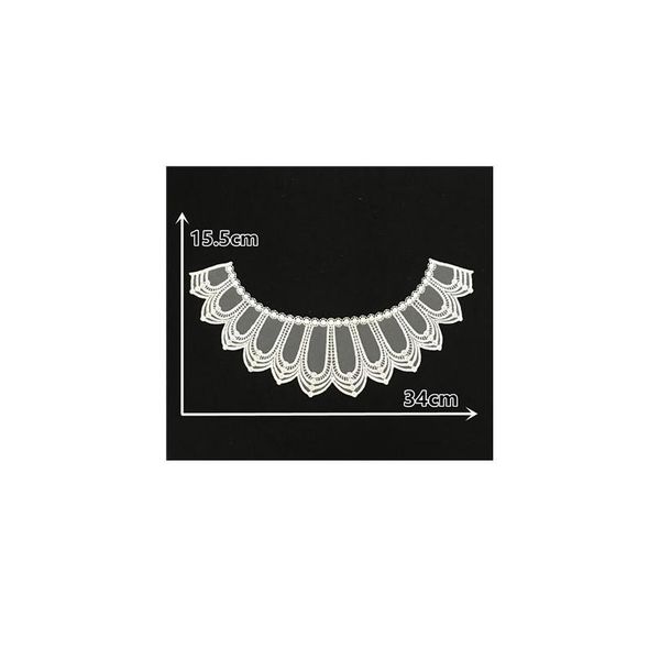 embroidery lace trim sewing organza front and rear laces collars for dress diy lace fabric accessories qylczj, Black
embroidery lace trim sewing organza front and rear laces collars for dress diy lace fabric accessories qylczj, Black