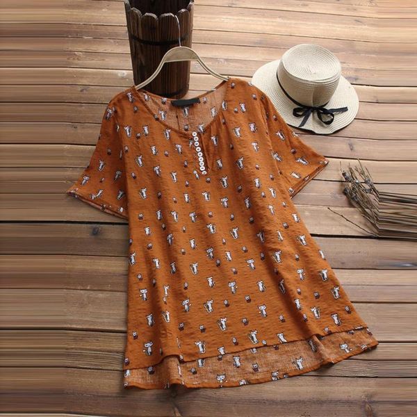 women's blouses & shirts harajuku women and vintage cat printed blouse female asymmetrical long sleeve linen blusas drop c, White
women's blouses & shirts harajuku women and vintage cat printed blouse female asymmetrical long sleeve linen blusas drop c, White