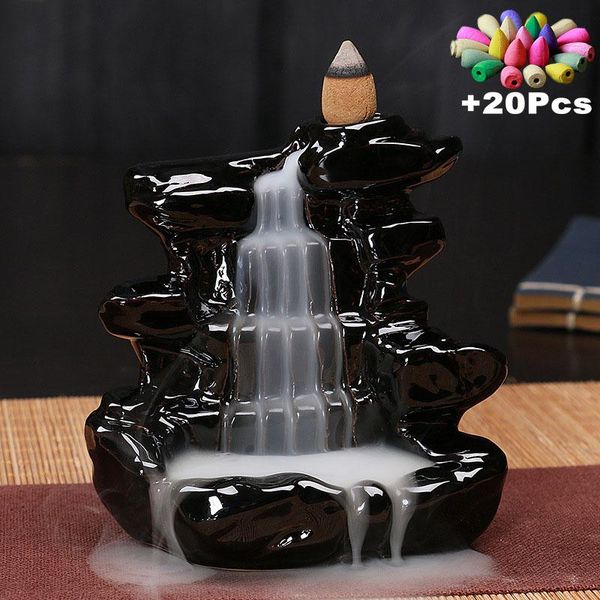 creative incense burners home decor backflow stick burner ceramic censer office teahouse decoration with 20 cones gift fragrance lamps
creative incense burners home decor backflow stick burner ceramic censer office teahouse decoration with 20 cones gift fragrance lamps