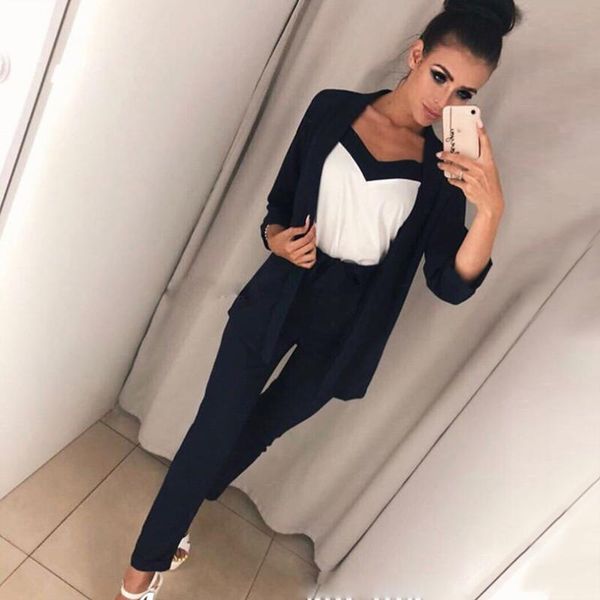 2021 v-neck rushed polyester full none suit 3 piece female england simple fashion three-piece sling cardigan + trousers, White
2021 v-neck rushed polyester full none suit 3 piece female england simple fashion three-piece sling cardigan + trousers, White