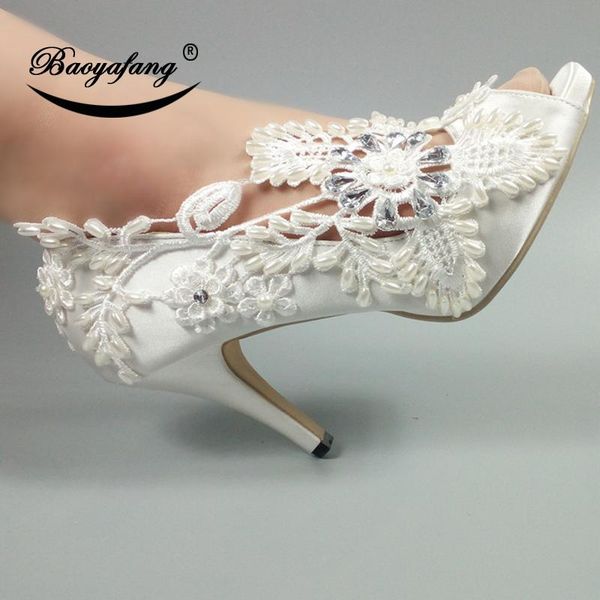 baoyafang peep toe women party dress shoe woman high heel fish toe white flower pearl crystal bridal wedding shoes fashion, Black
baoyafang peep toe women party dress shoe woman high heel fish toe white flower pearl crystal bridal wedding shoes fashion, Black