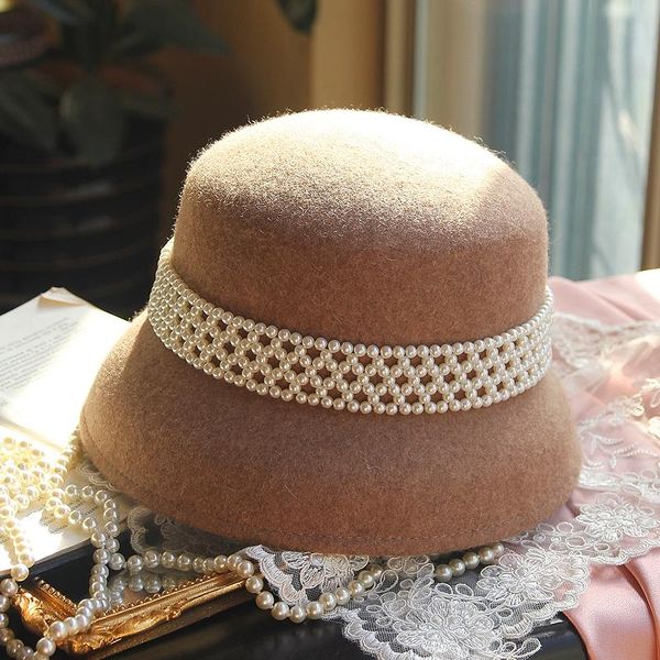 wide brim hats french style lampshade hat hepburn elegant graceful clock small pure wool felt autumn and winter women's, Blue;gray
wide brim hats french style lampshade hat hepburn elegant graceful clock small pure wool felt autumn and winter women's, Blue;gray