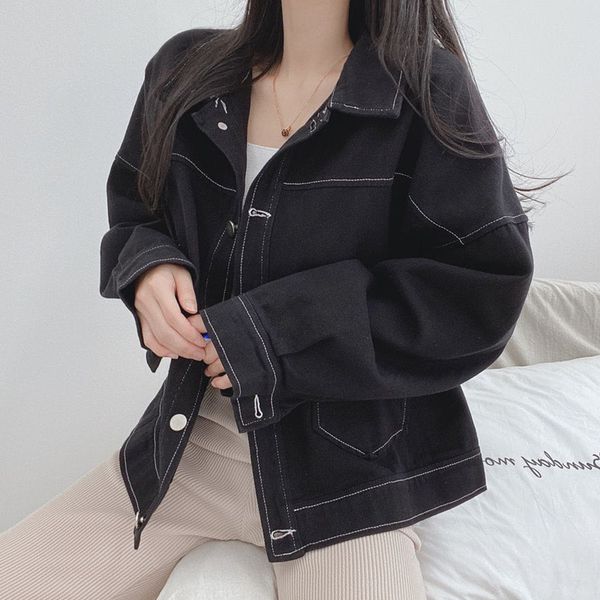 minimalist casual ladies jacket autumn winter women short coat full sleeve single breasted turn-down collar 2021 spring, Black;brown
minimalist casual ladies jacket autumn winter women short coat full sleeve single breasted turn-down collar 2021 spring, Black;brown