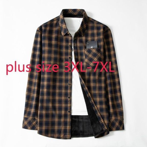 men's casual shirts arrival fashion super large winter men plush thickening plaid printed long sleeve shirt plus size 3xl4xl-7xl, White;black
men's casual shirts arrival fashion super large winter men plush thickening plaid printed long sleeve shirt plus size 3xl4xl-7xl, White;black