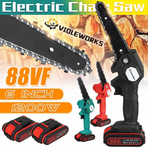 4/6 inch 88vf 1200w mini electric saw chainsaw wood cutter with rechargeable battery woodworking pruning one-handed garden tool
4/6 inch 88vf 1200w mini electric saw chainsaw wood cutter with rechargeable battery woodworking pruning one-handed garden tool