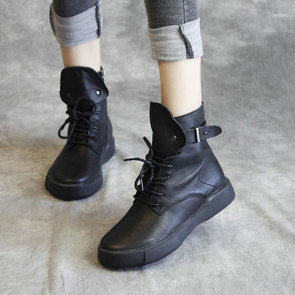 boots snow genuine cow leather ankle women shoes vintage booties footwear de mujer thicken plush winter warm woman 202111, Black
boots snow genuine cow leather ankle women shoes vintage booties footwear de mujer thicken plush winter warm woman 202111, Black