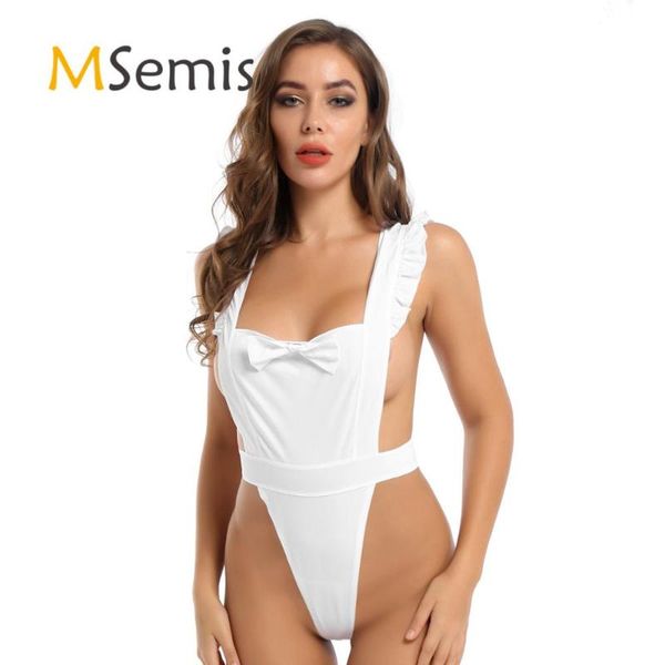 womens maid jumpsuit bowknot ruffle lace-up lingerie one-piece sleeveless backless bodysuit cosplay performance costume
womens maid jumpsuit bowknot ruffle lace-up lingerie one-piece sleeveless backless bodysuit cosplay performance costume