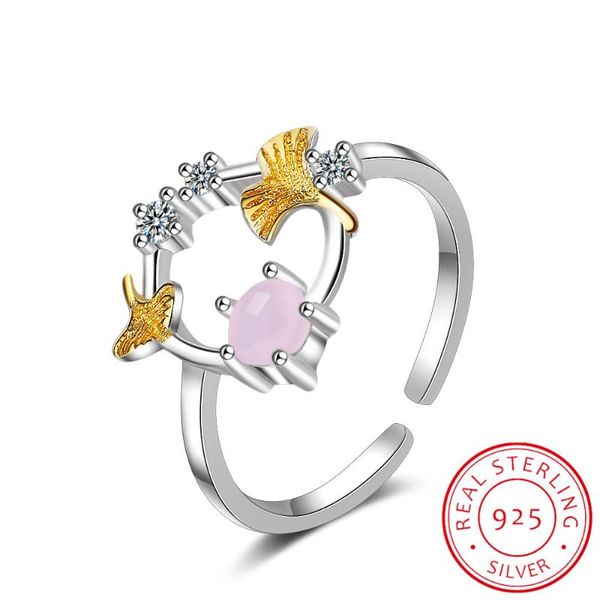 cluster rings arrivals 925 sterling silver ginkgo biloba leaf ring for women adjustable size zirconia sterling-silver-jewelry, Golden;silver
cluster rings arrivals 925 sterling silver ginkgo biloba leaf ring for women adjustable size zirconia sterling-silver-jewelry, Golden;silver