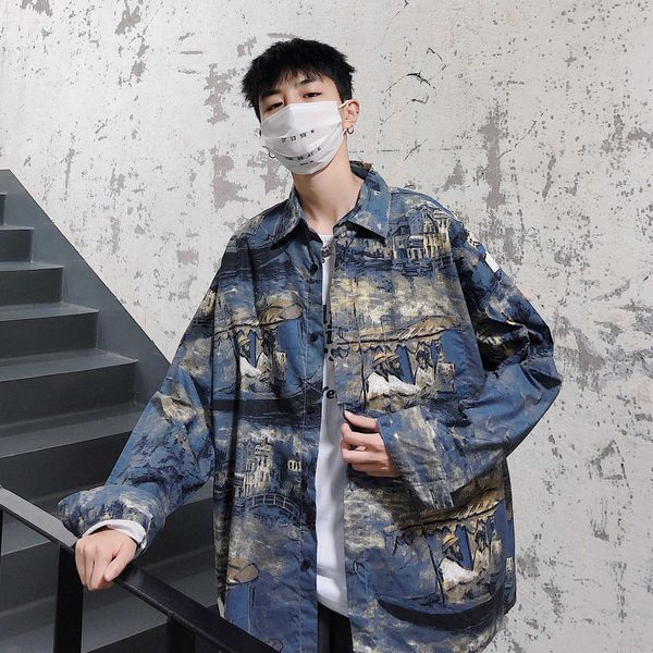2021 new men's fashion printing high-quality coats leisure shirts long sleeve loose lapel collar shirt camisa masculina size -2xl grr5, White
2021 new men's fashion printing high-quality coats leisure shirts long sleeve loose lapel collar shirt camisa masculina size -2xl grr5, White