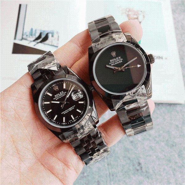 wristwatches fashion men's luxury designer mechanical watch classic black steel band calendar business brand gift 144, Slivery;brown
wristwatches fashion men's luxury designer mechanical watch classic black steel band calendar business brand gift 144, Slivery;brown