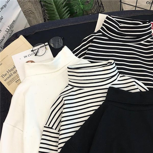 women t shirt turtleneck striped long sleeve stretch basic drop shoulder undershirt basic turtle neck pullover xl, White
women t shirt turtleneck striped long sleeve stretch basic drop shoulder undershirt basic turtle neck pullover xl, White