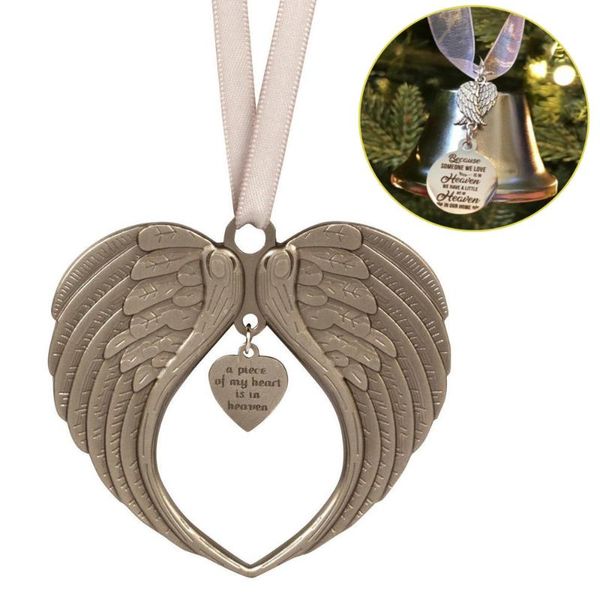 decorative objects & figurines christmas angel bell ornament with stainless steel wing charm 2 interchangeable ribbons for home decoration
decorative objects & figurines christmas angel bell ornament with stainless steel wing charm 2 interchangeable ribbons for home decoration