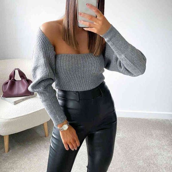 women's knits & tees casual woman grey lantern sleeve knitted cardigan spring autumn fashion ladies soft basic knitwear female ele, White
women's knits & tees casual woman grey lantern sleeve knitted cardigan spring autumn fashion ladies soft basic knitwear female ele, White