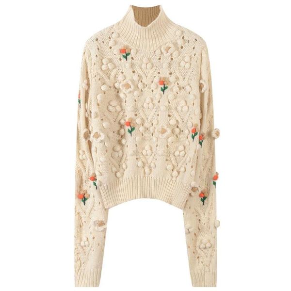 women's sweaters autumn winter women turtleneck hollow out flower embroidery knitted sweater casual wool pullover top, White;black
women's sweaters autumn winter women turtleneck hollow out flower embroidery knitted sweater casual wool pullover top, White;black