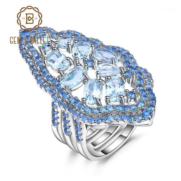 cluster rings gem's ballet natural sky blue z gemstone cocktail ring 925 sterling sliver vintage romantic wedding for women jewelry1, Golden;silver
cluster rings gem's ballet natural sky blue z gemstone cocktail ring 925 sterling sliver vintage romantic wedding for women jewelry1, Golden;silver