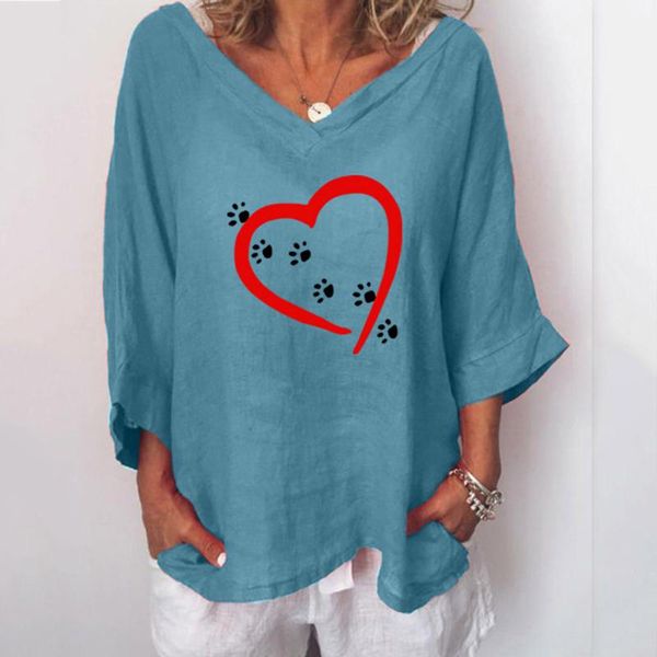 women's t-shirt feitong love heart letters printed t-shirts for women fashion casual funny footprint long sleeved solid loose, White
women's t-shirt feitong love heart letters printed t-shirts for women fashion casual funny footprint long sleeved solid loose, White