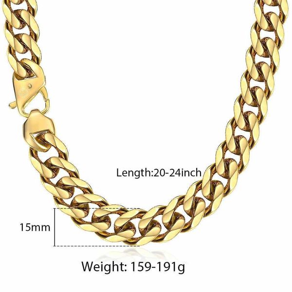 trendsmax - men's stainless steel necklace, heavy chain, cuban gourd, hip hop, gift jewelry, 13 / 15mm, 316l, hnm 24 q0809, Silver
trendsmax - men's stainless steel necklace, heavy chain, cuban gourd, hip hop, gift jewelry, 13 / 15mm, 316l, hnm 24 q0809, Silver