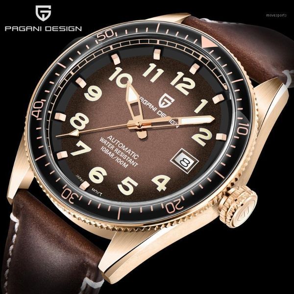 pagani design brand men's watch automatic mechanical luxury sports waterproof leather casual wrist wristwatches, Slivery;brown
pagani design brand men's watch automatic mechanical luxury sports waterproof leather casual wrist wristwatches, Slivery;brown