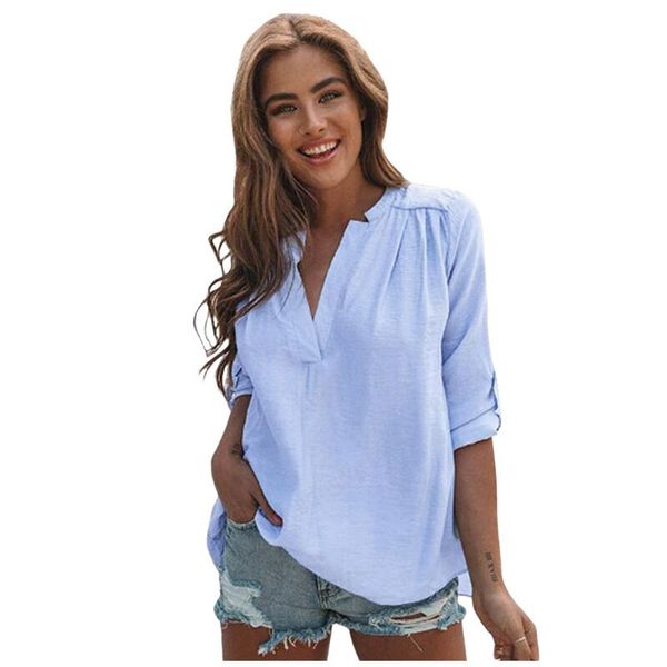 women's blouses & shirts women vintage solid color blouse shirt 2021 spring autumn casual long sleeve pullover ladies elegant v neck l, White
women's blouses & shirts women vintage solid color blouse shirt 2021 spring autumn casual long sleeve pullover ladies elegant v neck l, White