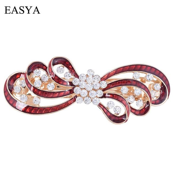 easya new arrival fashion crystal flower barrettes hairwear ornaments popular enamel ribbon hairpin clips for womens hair, Golden;silver
easya new arrival fashion crystal flower barrettes hairwear ornaments popular enamel ribbon hairpin clips for womens hair, Golden;silver