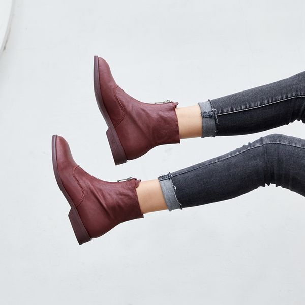 women ankle bootssolid color sheepskin super soft booties wild shoes woman increased western boots shoes for women ankle boots, Black
women ankle bootssolid color sheepskin super soft booties wild shoes woman increased western boots shoes for women ankle boots, Black