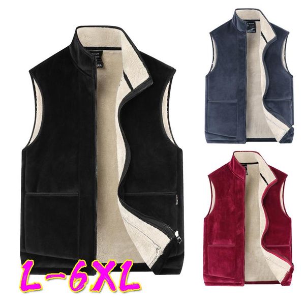 men's vests 2021 men zipper fashion cotton winter jacket sleeveless vest fleece warm outerwear coats plus size -40, Black;white
men's vests 2021 men zipper fashion cotton winter jacket sleeveless vest fleece warm outerwear coats plus size -40, Black;white