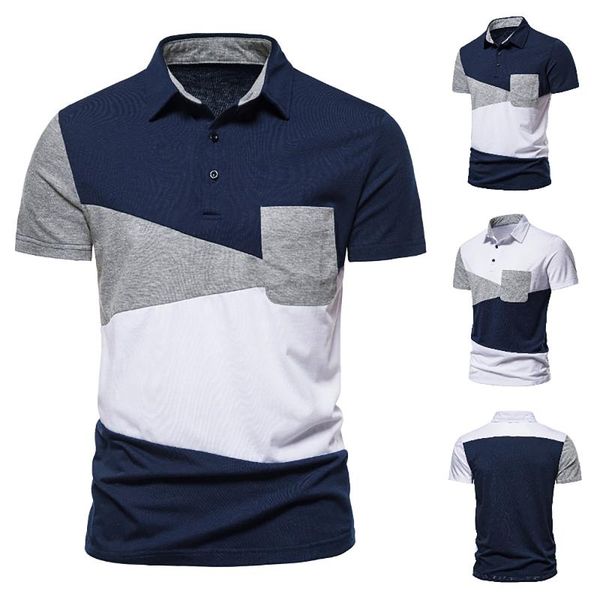 men's casual shirts shirt for men fasion brand european american stitching collar color matching loose short-sleeve, White;black
men's casual shirts shirt for men fasion brand european american stitching collar color matching loose short-sleeve, White;black