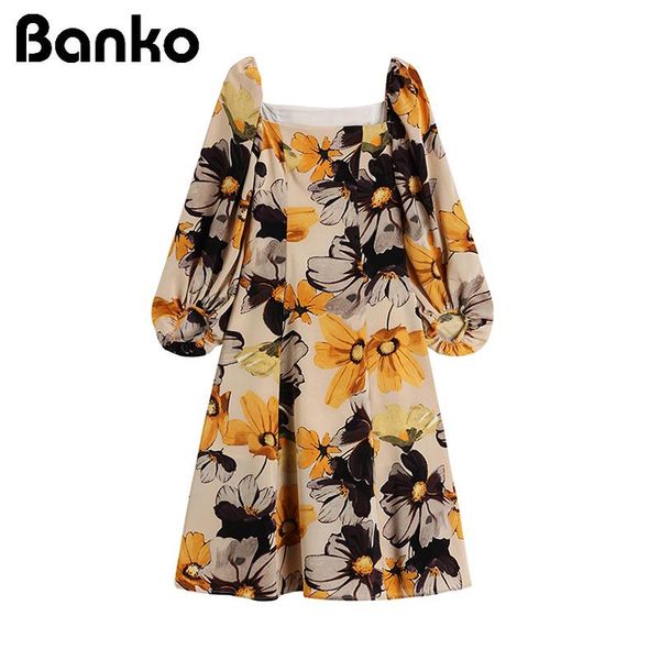vintage floral print dress women autumn 2021 square collar elegant midi dress female long sleeve causal chic slim vestidos lady, Black;gray
vintage floral print dress women autumn 2021 square collar elegant midi dress female long sleeve causal chic slim vestidos lady, Black;gray