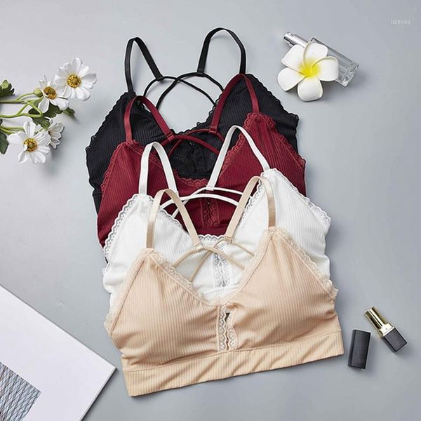 women solid bralette crop bra breathable chest pad underwear hollow tube bustiers & corsets, Black;white
women solid bralette crop bra breathable chest pad underwear hollow tube bustiers & corsets, Black;white