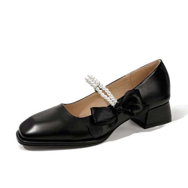 dress shoes 2021 bow-tie chunky single shoe french pearl buckle strap mary jane spring and autumn, Black
dress shoes 2021 bow-tie chunky single shoe french pearl buckle strap mary jane spring and autumn, Black