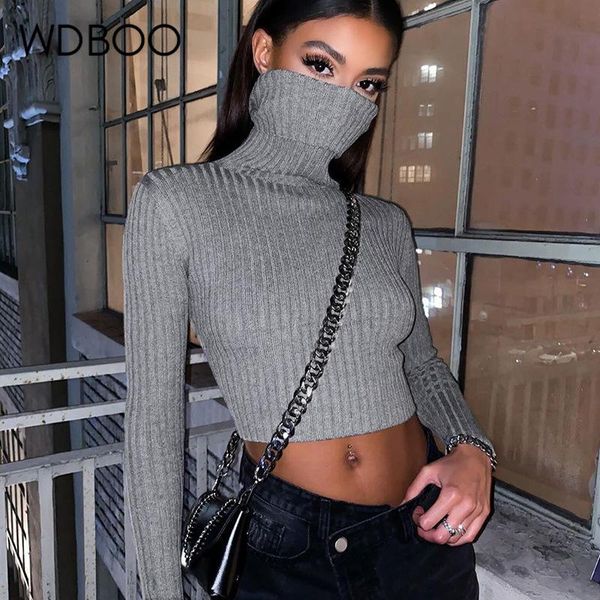women's sweaters wdboo ribbed knitting cropped sweater women solid turtleneck long sleeve casual streetwear gray black pink outfit, White;black
women's sweaters wdboo ribbed knitting cropped sweater women solid turtleneck long sleeve casual streetwear gray black pink outfit, White;black