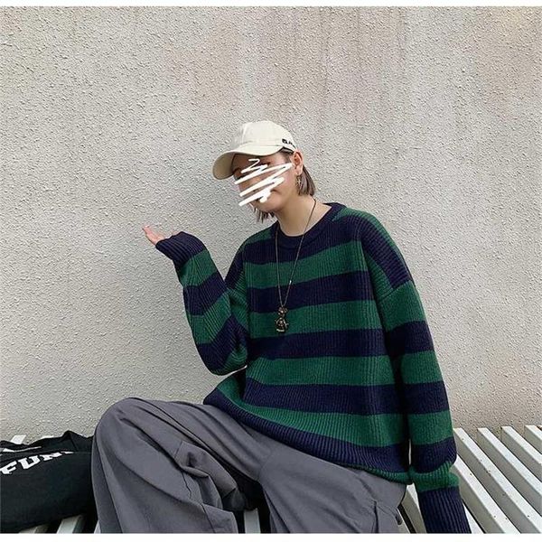 men's sweaters vintage knitted sweater men harajuku casual cotton tate langdon same striped couple autumn 2021, White;black
men's sweaters vintage knitted sweater men harajuku casual cotton tate langdon same striped couple autumn 2021, White;black