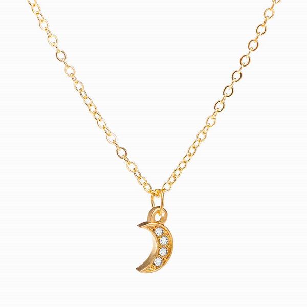 pendant necklaces fashion gold silver color rhinestone moon necklace for women clavicle chain short 2021
pendant necklaces fashion gold silver color rhinestone moon necklace for women clavicle chain short 2021