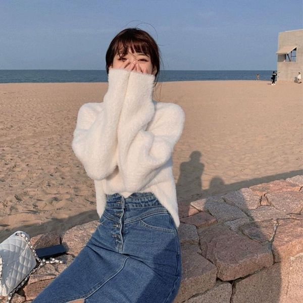 trendy style new 2021 faux mink velvet pullover sweater elegant oversized women sweater, White;black
trendy style new 2021 faux mink velvet pullover sweater elegant oversized women sweater, White;black