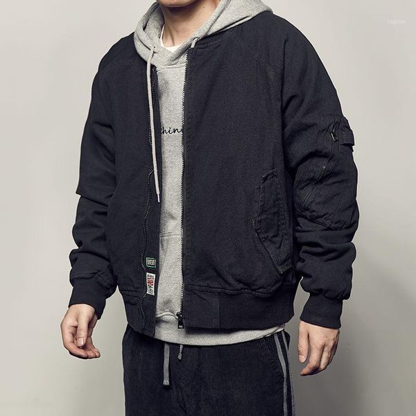 men 's bomber jacket vintage american workwear coat casual loose oversize autumn baseball uniform men's jackets, Black;brown
men 's bomber jacket vintage american workwear coat casual loose oversize autumn baseball uniform men's jackets, Black;brown