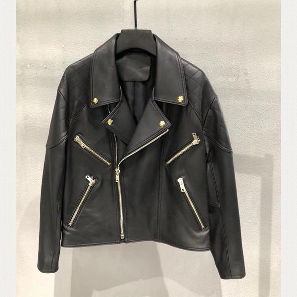 women's leather & faux natural women coat lambskin bomber biker jacket long sleeves 100% sheepskin h928, Black
women's leather & faux natural women coat lambskin bomber biker jacket long sleeves 100% sheepskin h928, Black
