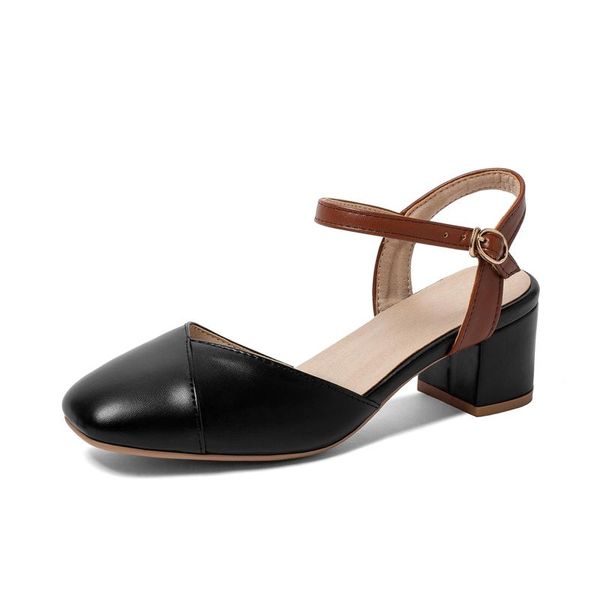 new 2021 ladies summer plus size sandals for women block high heels synthetic leather buckle strap square toe shallow sandals, Black
new 2021 ladies summer plus size sandals for women block high heels synthetic leather buckle strap square toe shallow sandals, Black