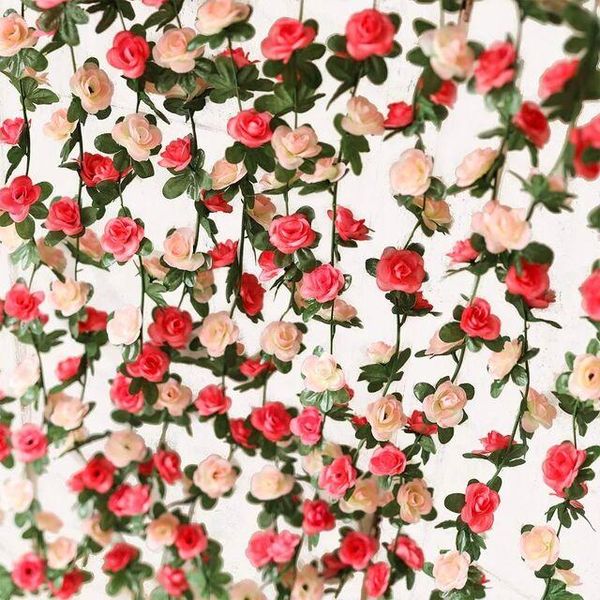 decorative flowers & wreaths 5pcs 2.55m fake rose vine artificial flower hanging garland plants ivy for home wedding party garden craft deco
decorative flowers & wreaths 5pcs 2.55m fake rose vine artificial flower hanging garland plants ivy for home wedding party garden craft deco