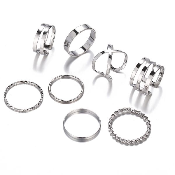 7pcs fashion punk joint ring set geometric twist minimalist jewelry metal circular silver golden rings for women street dance accessories
7pcs fashion punk joint ring set geometric twist minimalist jewelry metal circular silver golden rings for women street dance accessories